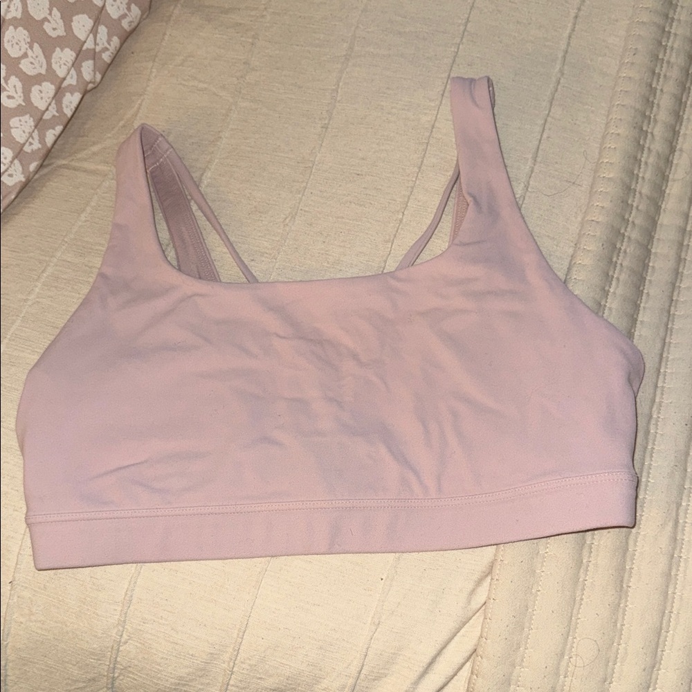 Athleta Pale Pink Supportive Crop Sports Bra